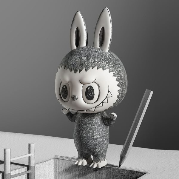 LABUBU-MEGA LABUBU 400% Sketch