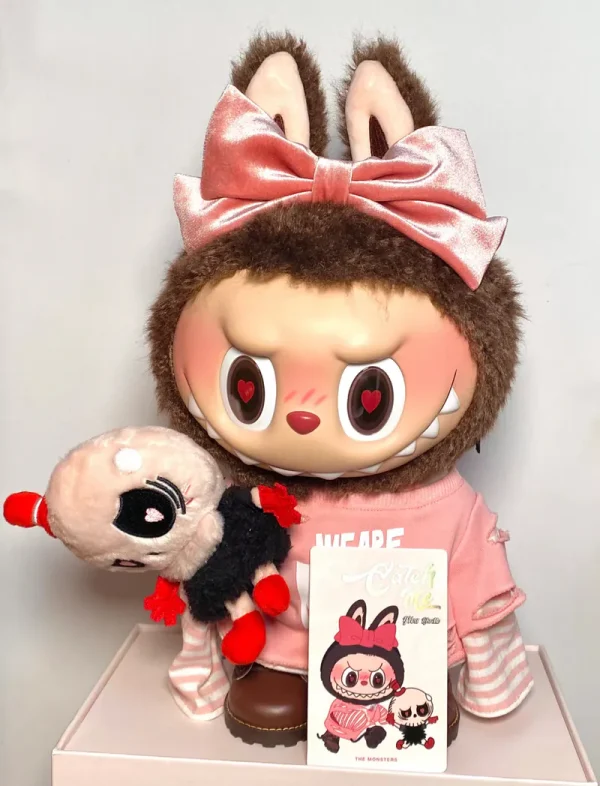 LABUBU-THE MONSTER LABUBU  Valentine's Day Limited Edition Pink Vinyl Face